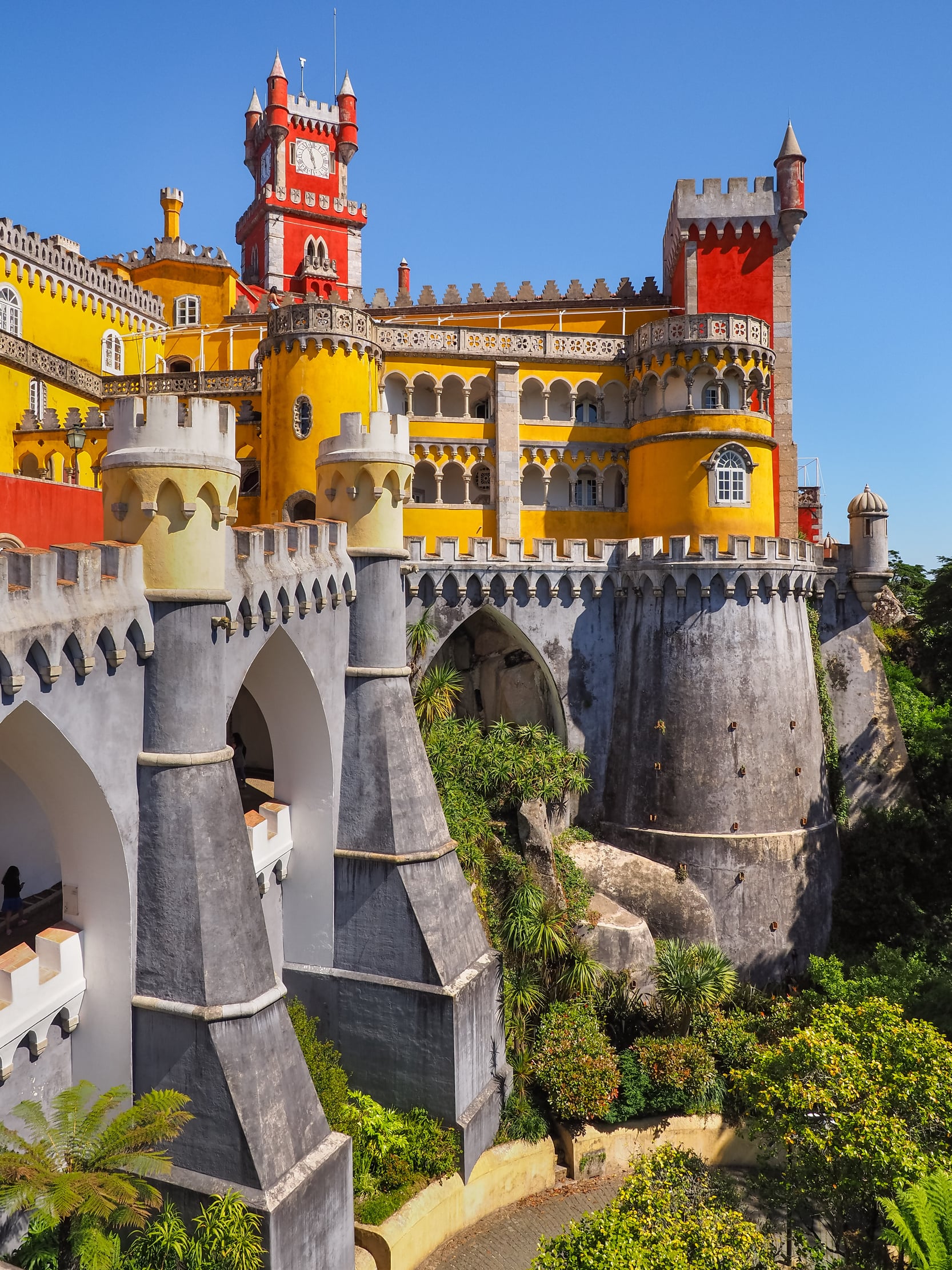 Pena Palace on its hilltop above Sintra, Portugal